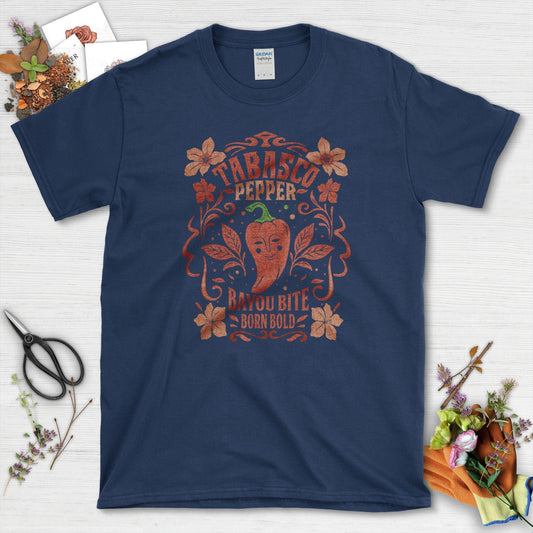 Tabasco Pepper Bayou Bite T-Shirt Navy / M Physical Item
