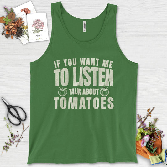 Talk About Tomatoes Tank Top Leaf / XS Physical Item