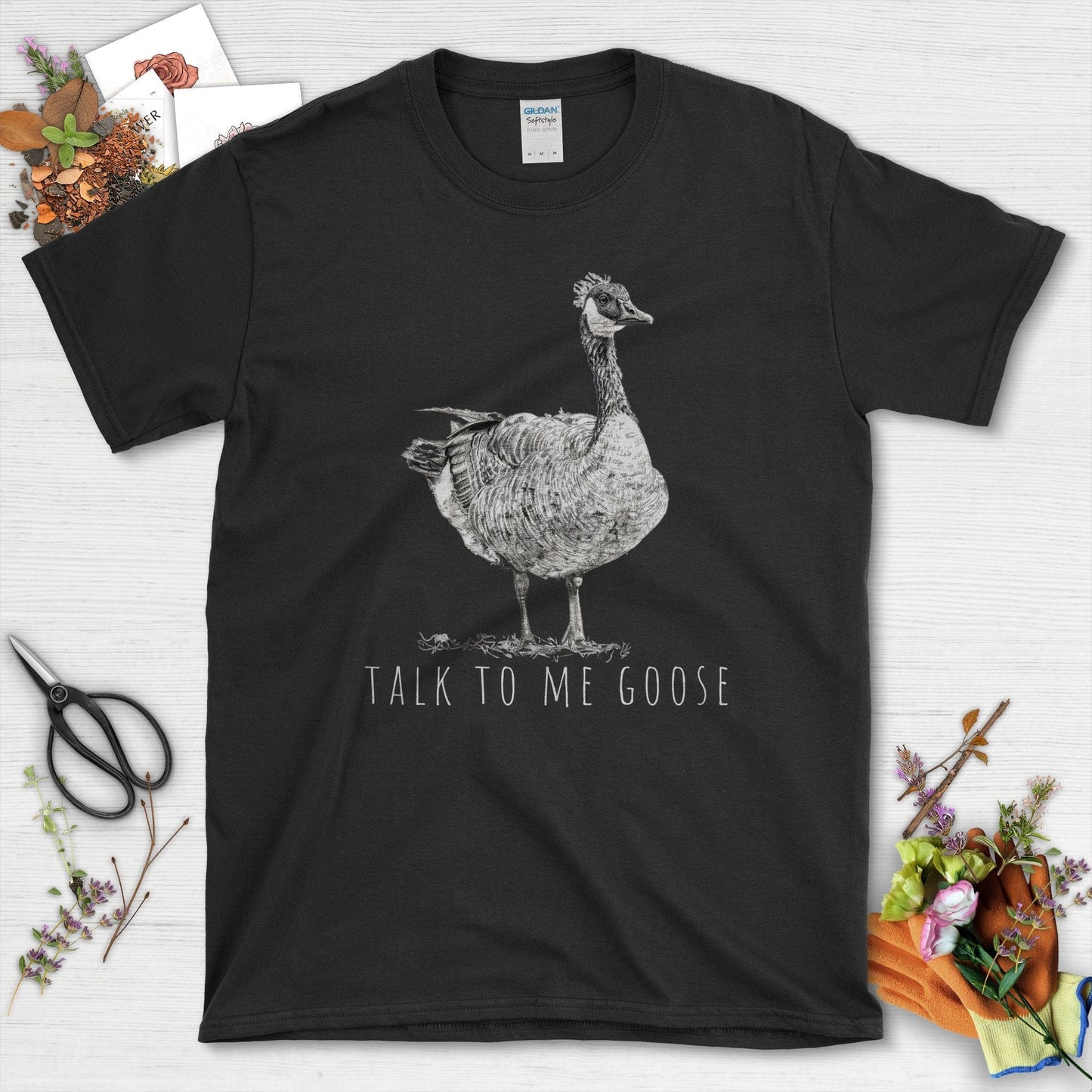 Talk To Me Goose Graphic Goose T-Shirt Black / S T-Shirt