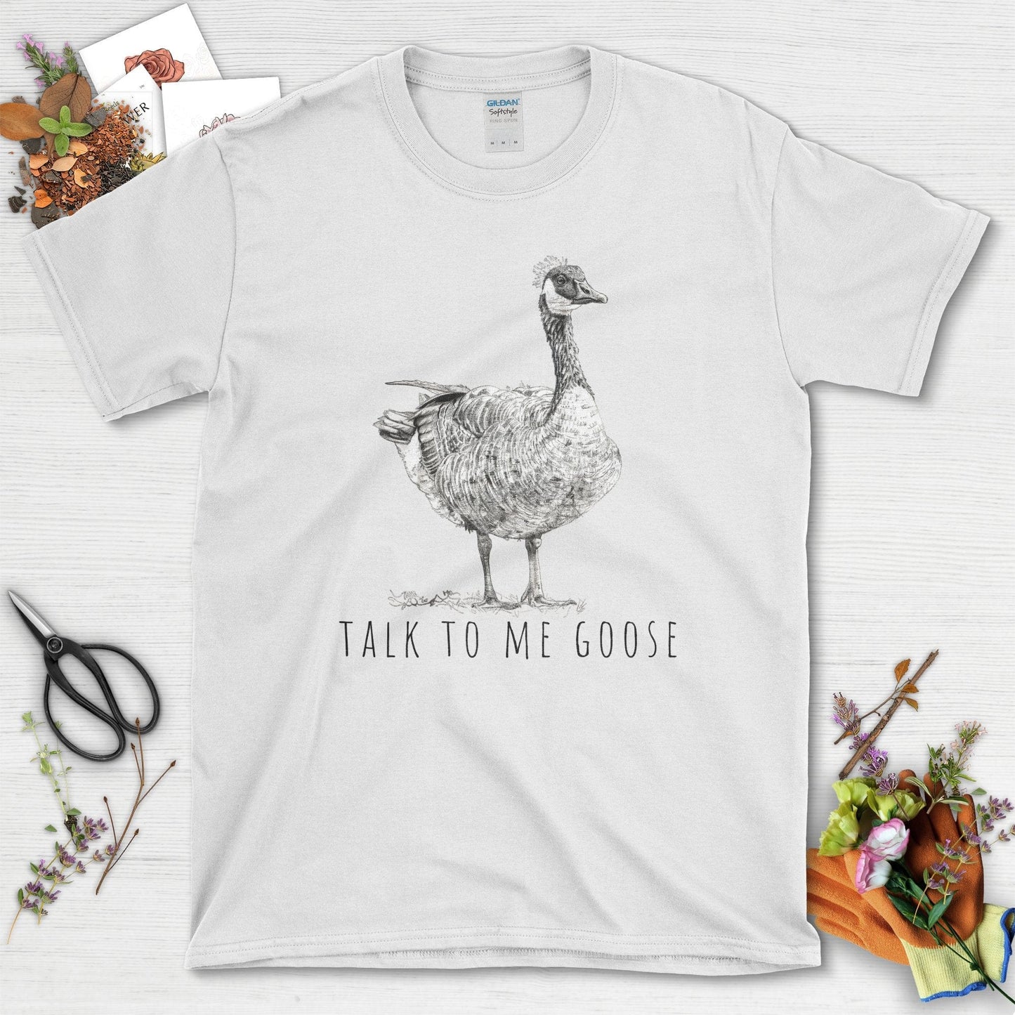 Talk To Me Goose Graphic Goose T-Shirt White / S T-Shirt