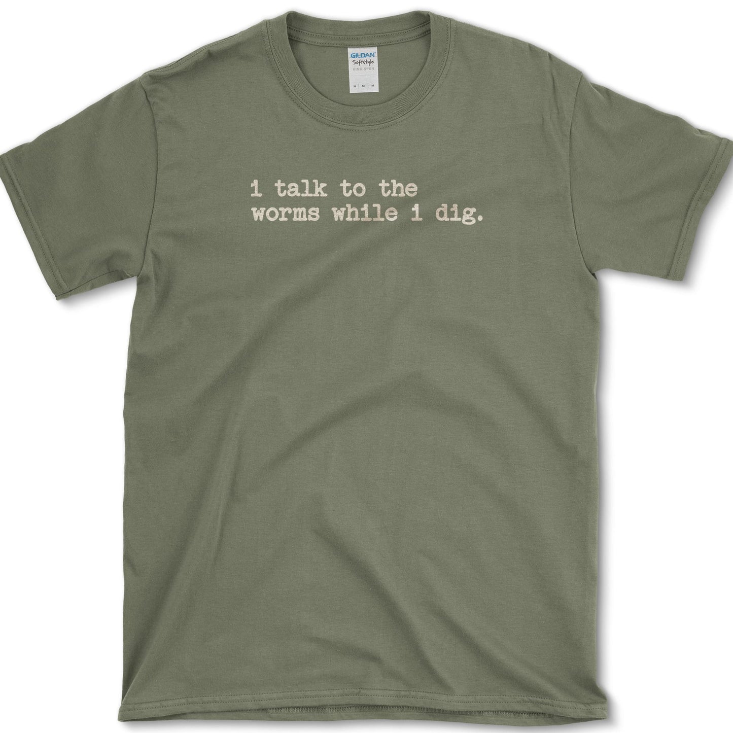 Talk To Worms T-Shirt Military Green / S Essential Tees