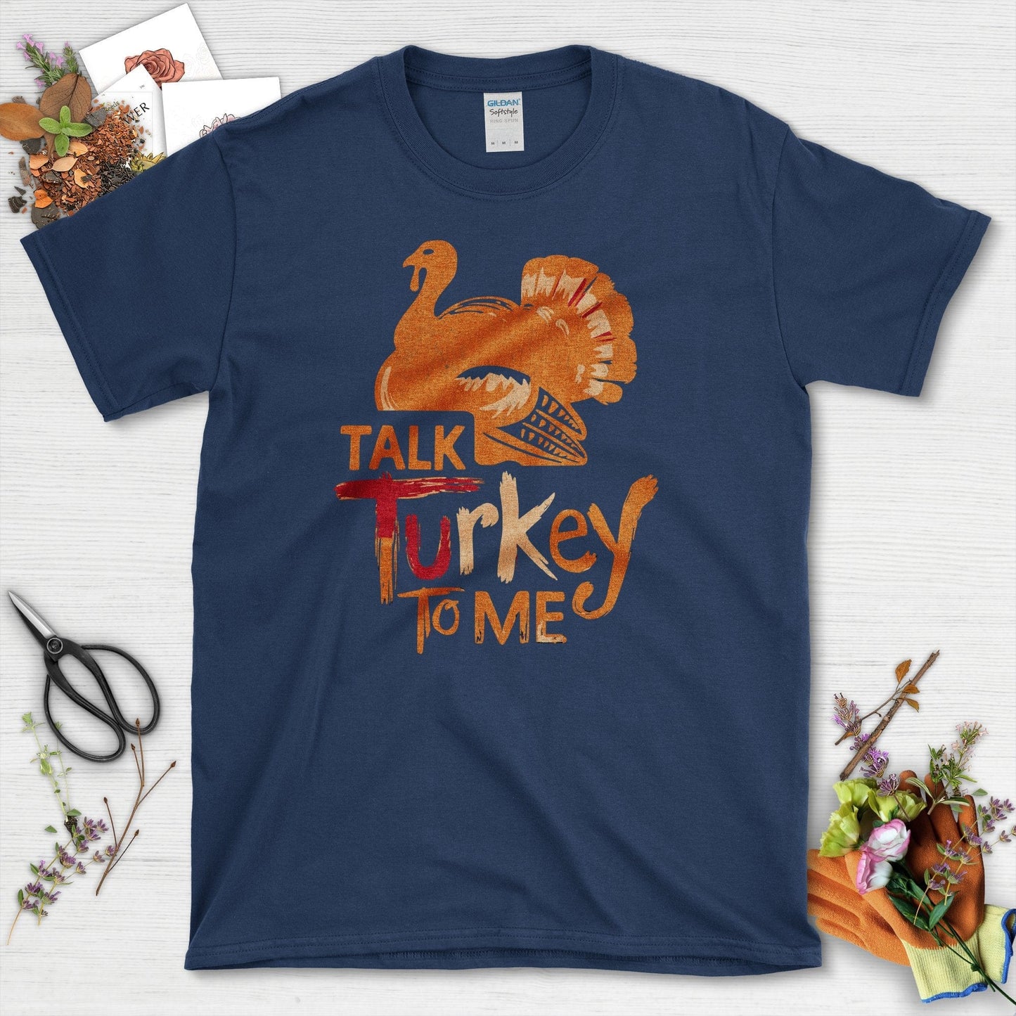 Talk Turkey to Me T-Shirt T-Shirts / S / Navy Physical Item