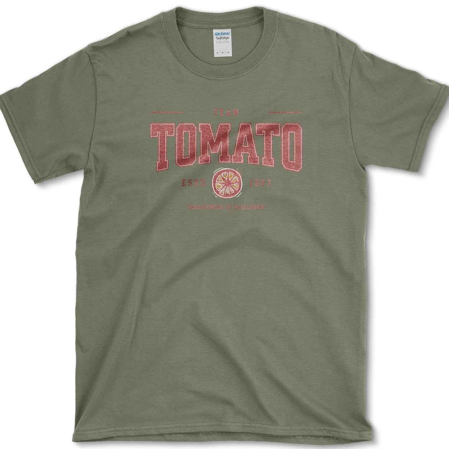Team Tomato T-Shirt S / Military Green Essential Tees