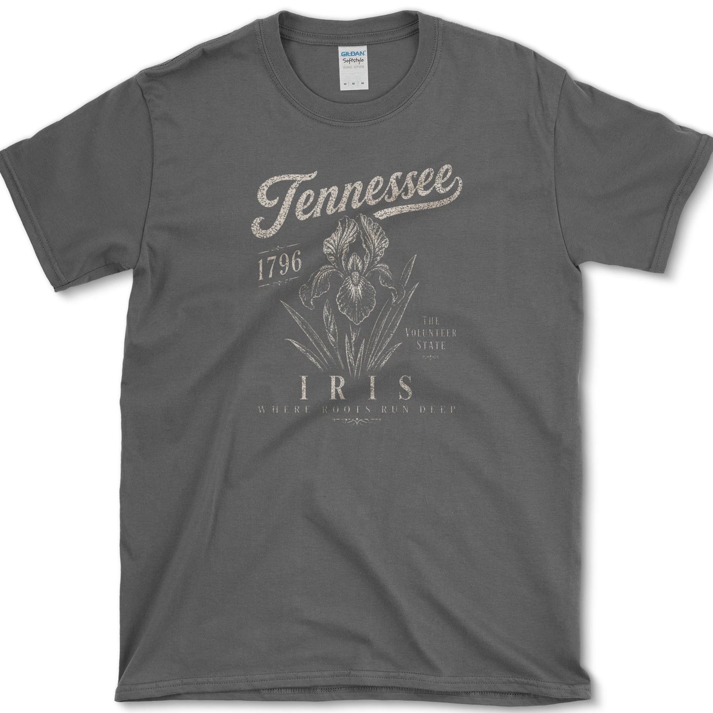 Tennessee Iris T-Shirt S / Dark Heather Essential Tees