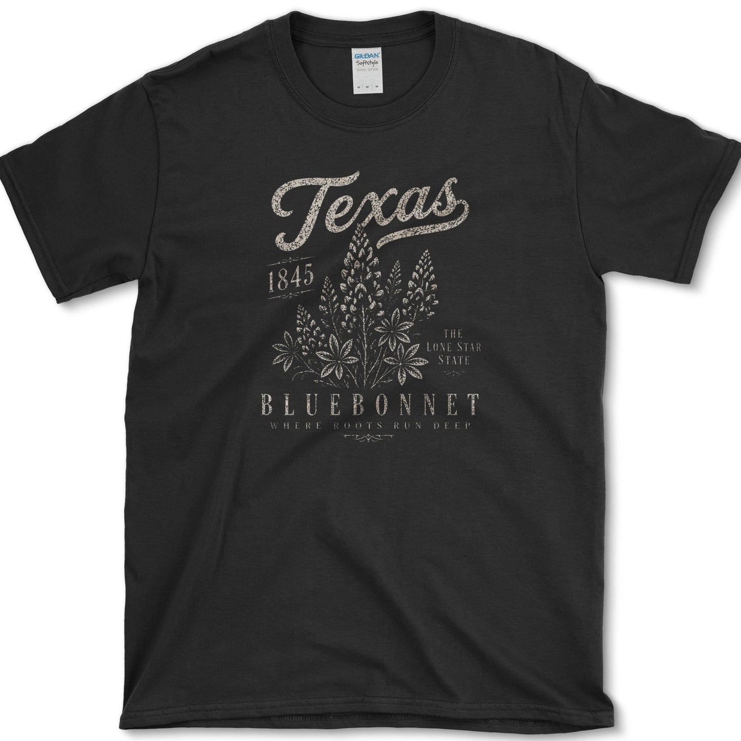 Texas Bluebonnet T-Shirt S / Black Essential Tees