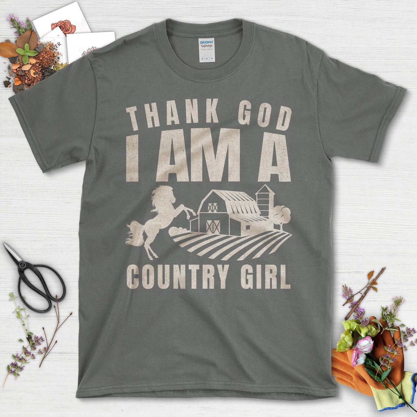 Thank God I Am A Country Girl T-Shirt Charcoal / S T-Shirt