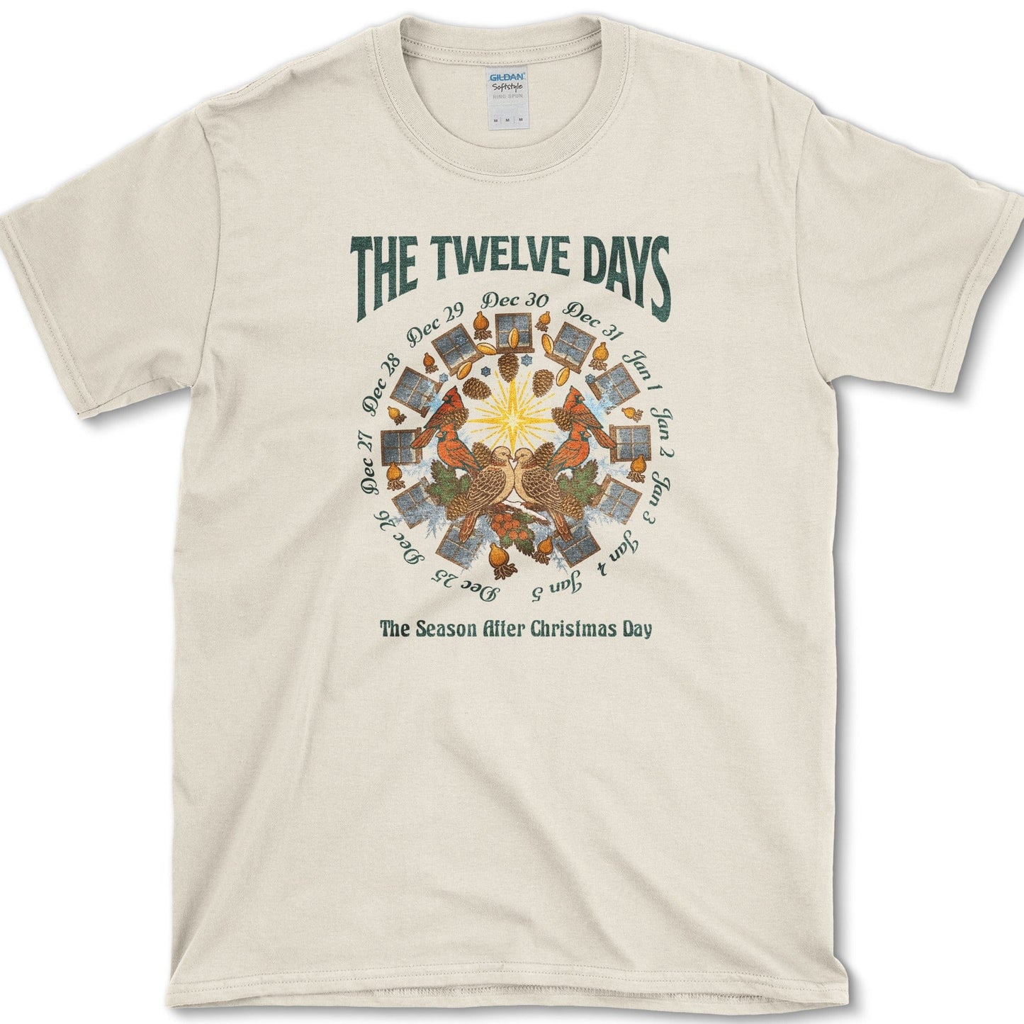 The 12 Days T-Shirt Natural / S Physical Item