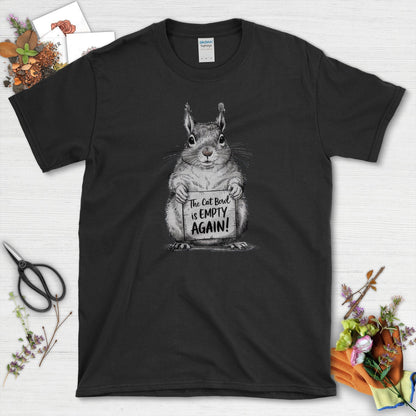 The Cat Bowl is Empty T-Shirt Black / S T-Shirt