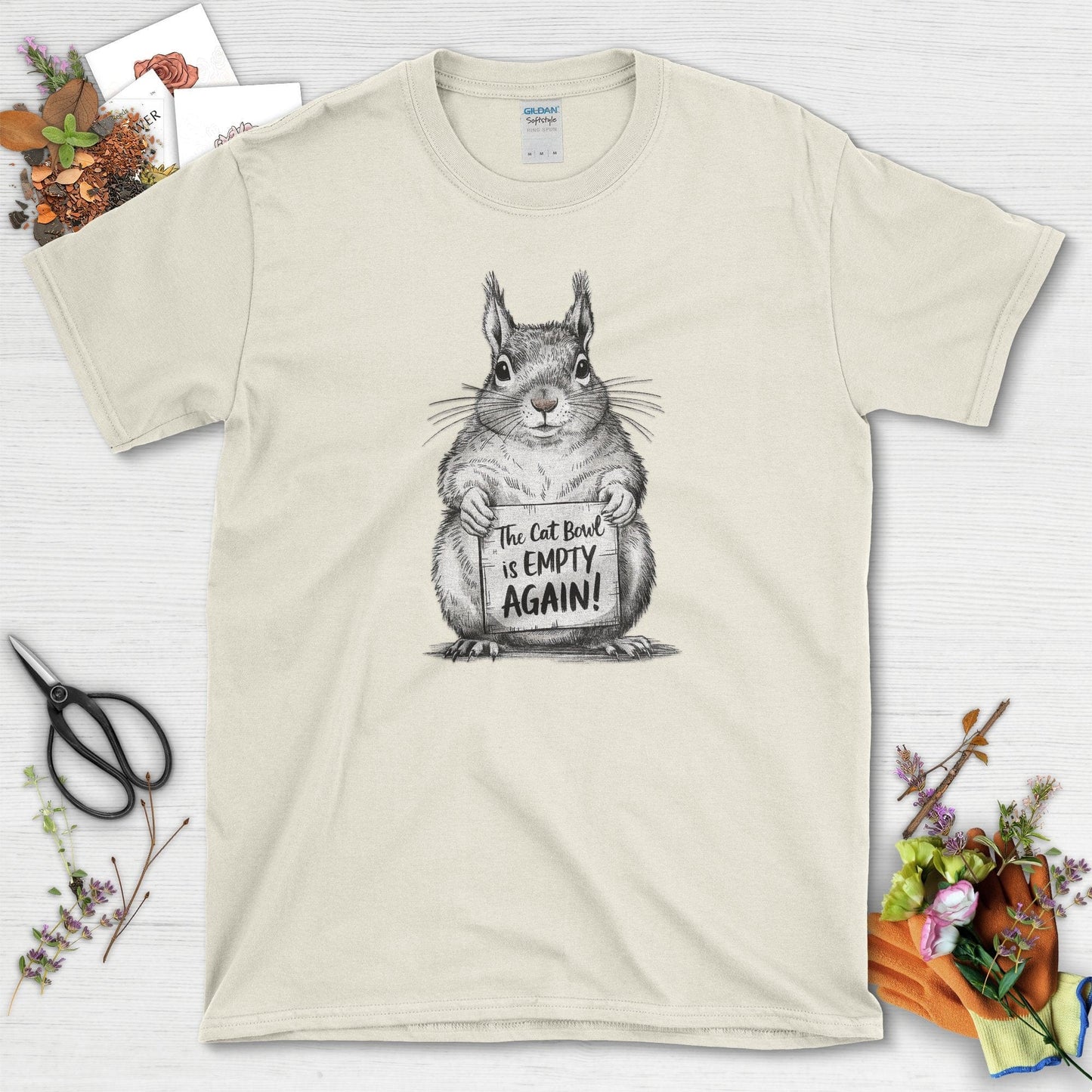 The Cat Bowl is Empty T-Shirt Natural / S T-Shirt
