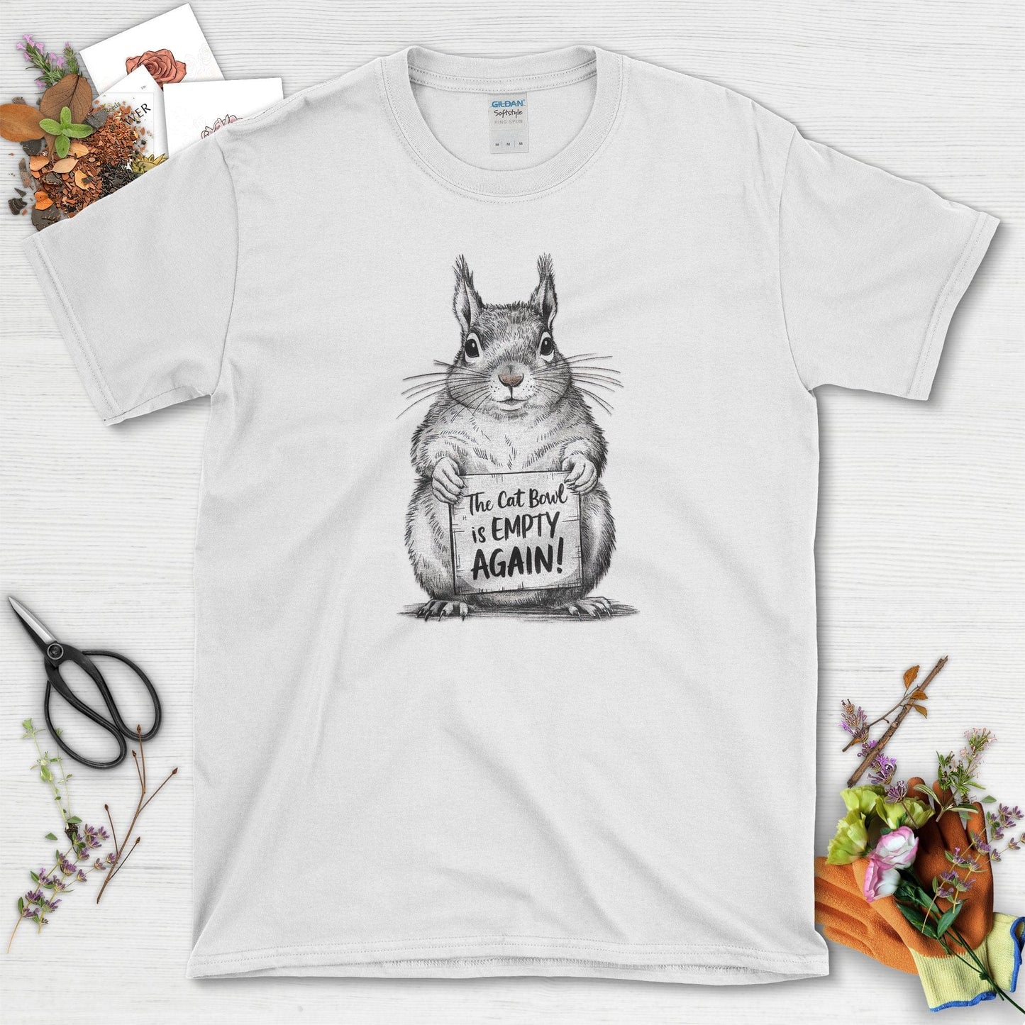 The Cat Bowl is Empty T-Shirt White / S T-Shirt