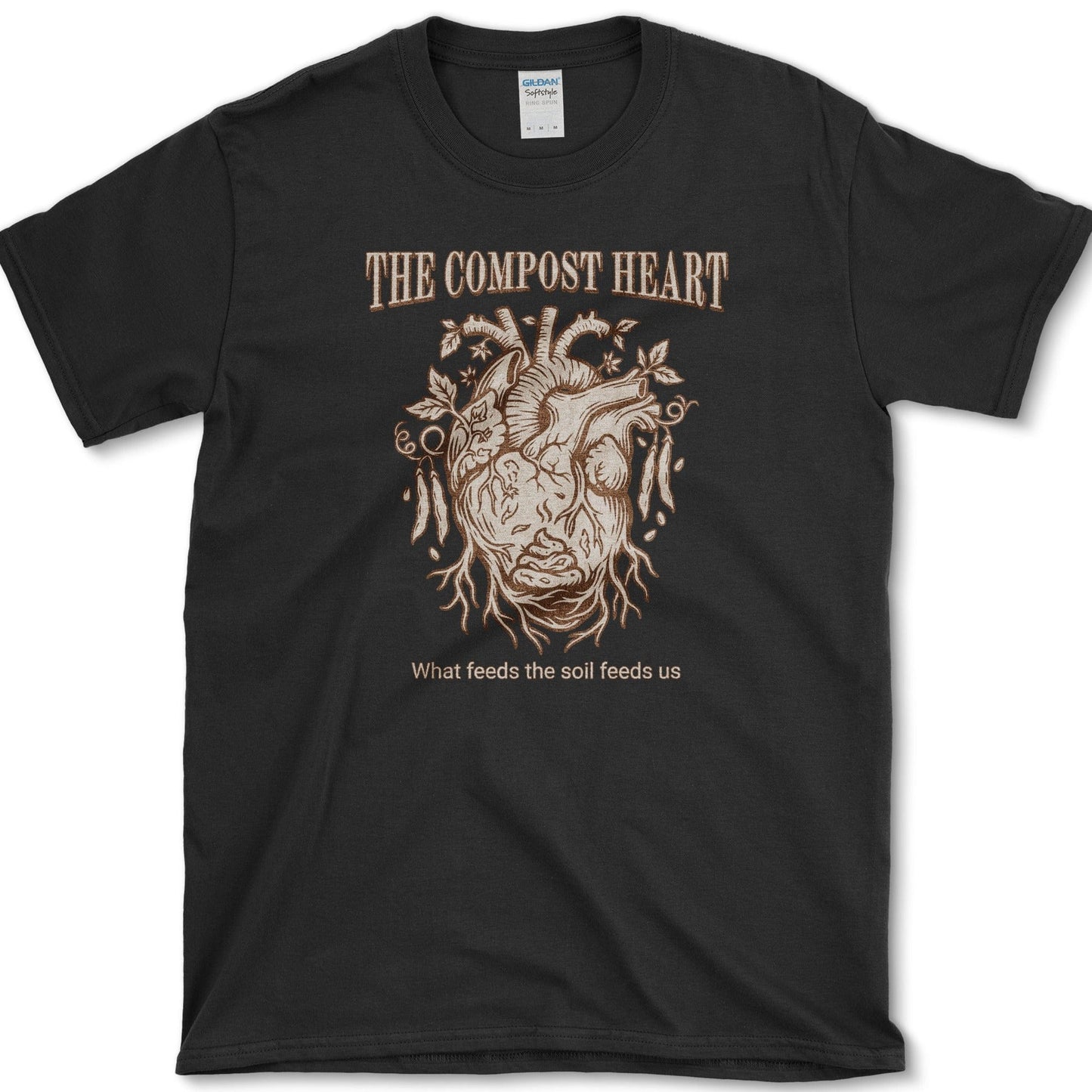 The Compost Heart T-Shirt Essential Tees / S / Black Physical Item