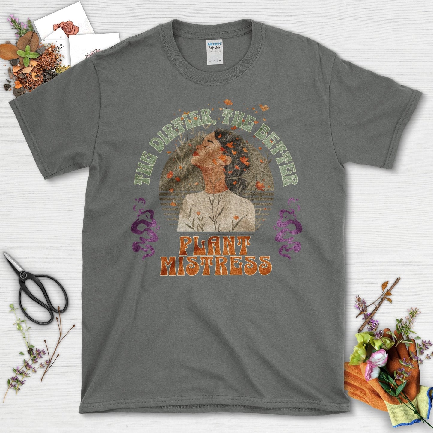 The Dirtier The Better Plant Mistress T-Shirt Charcoal / S T-Shirt