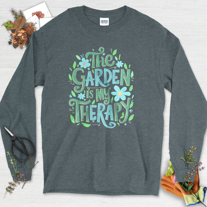 The Garden Is My Therapy Graphic Long Sleeve Dark Heather / S Physical Item