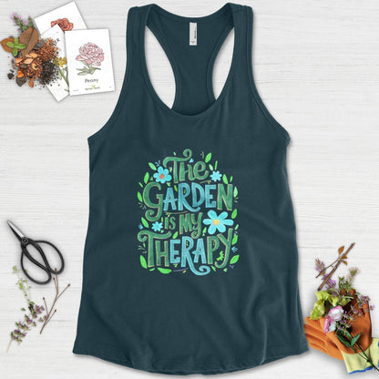 The Garden Is My Therapy Graphic Racerback Racerback / XS / Midnight Navy Physical Item