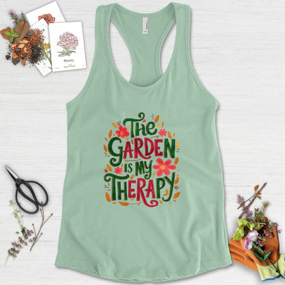 The Garden Is My Therapy Graphic Racerback Racerback / XS / Mint Physical Item