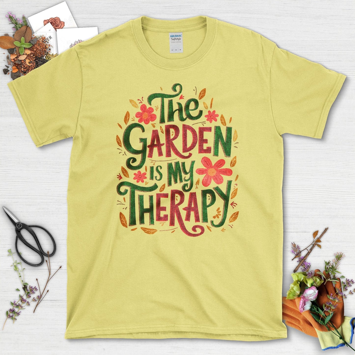 The Garden Is My Therapy Graphic T-Shirt Cornsilk / S T-Shirt