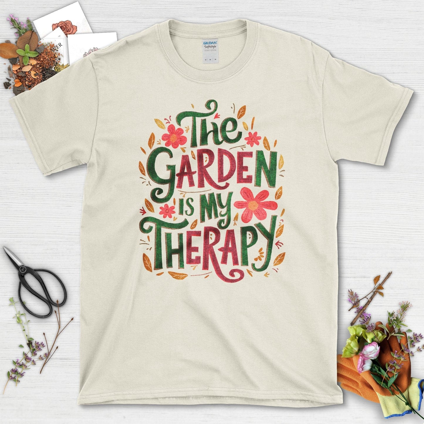 The Garden Is My Therapy Graphic T-Shirt Natural / S T-Shirt