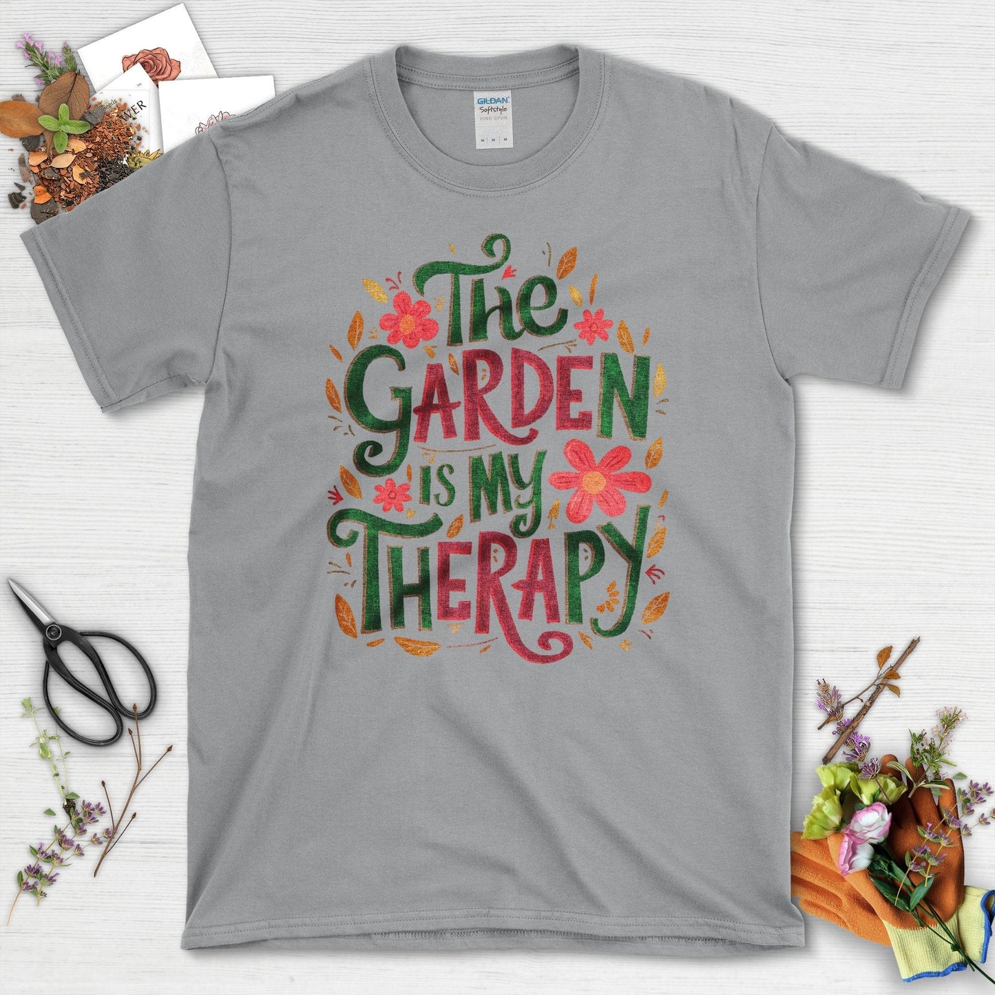 The Garden Is My Therapy Graphic T-Shirt Sport Grey / S T-Shirt