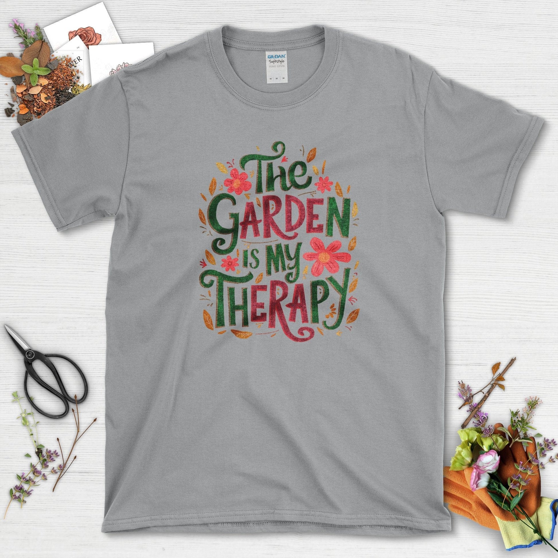 The Garden Is My Therapy Graphic T-Shirt Sport Grey / S T-Shirt