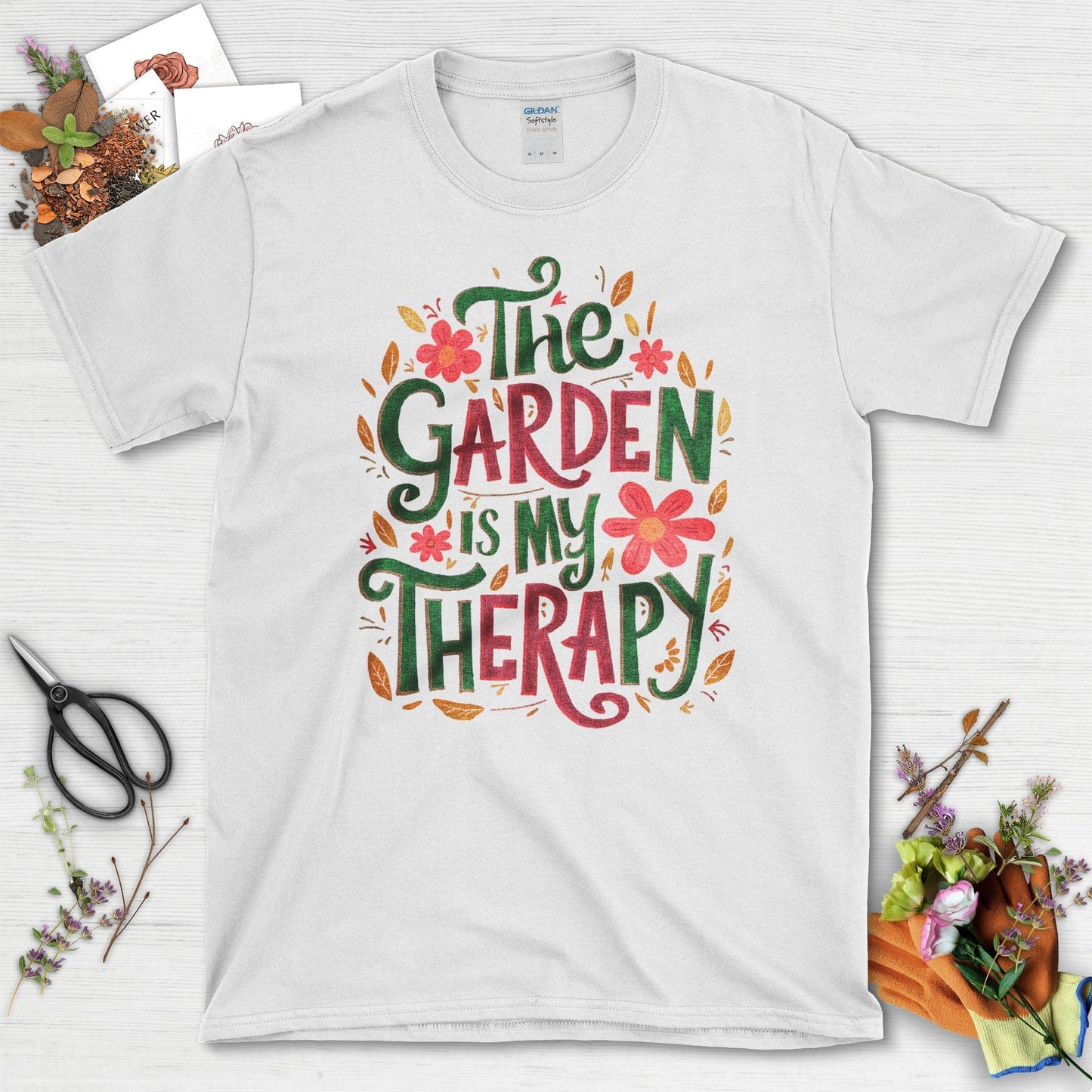 The Garden Is My Therapy Graphic T-Shirt White / S T-Shirt