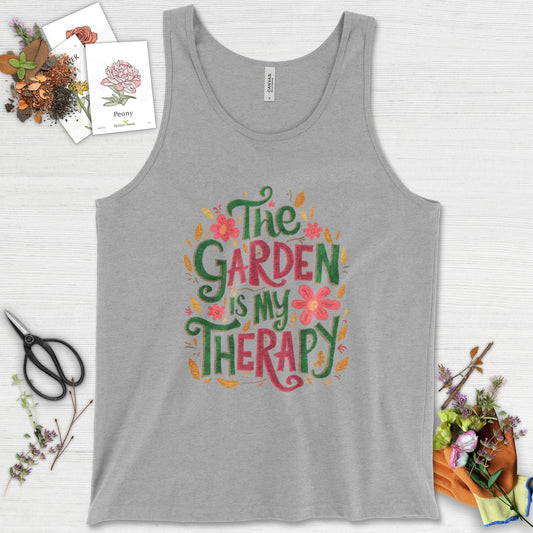 The Garden Is My Therapy Graphic Tank Top Athletic Heather / XS Physical Item