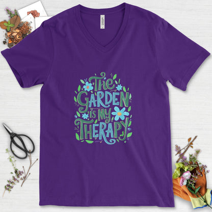 The Garden Is My Therapy Graphic V-Neck Team Purple / S Physical Item