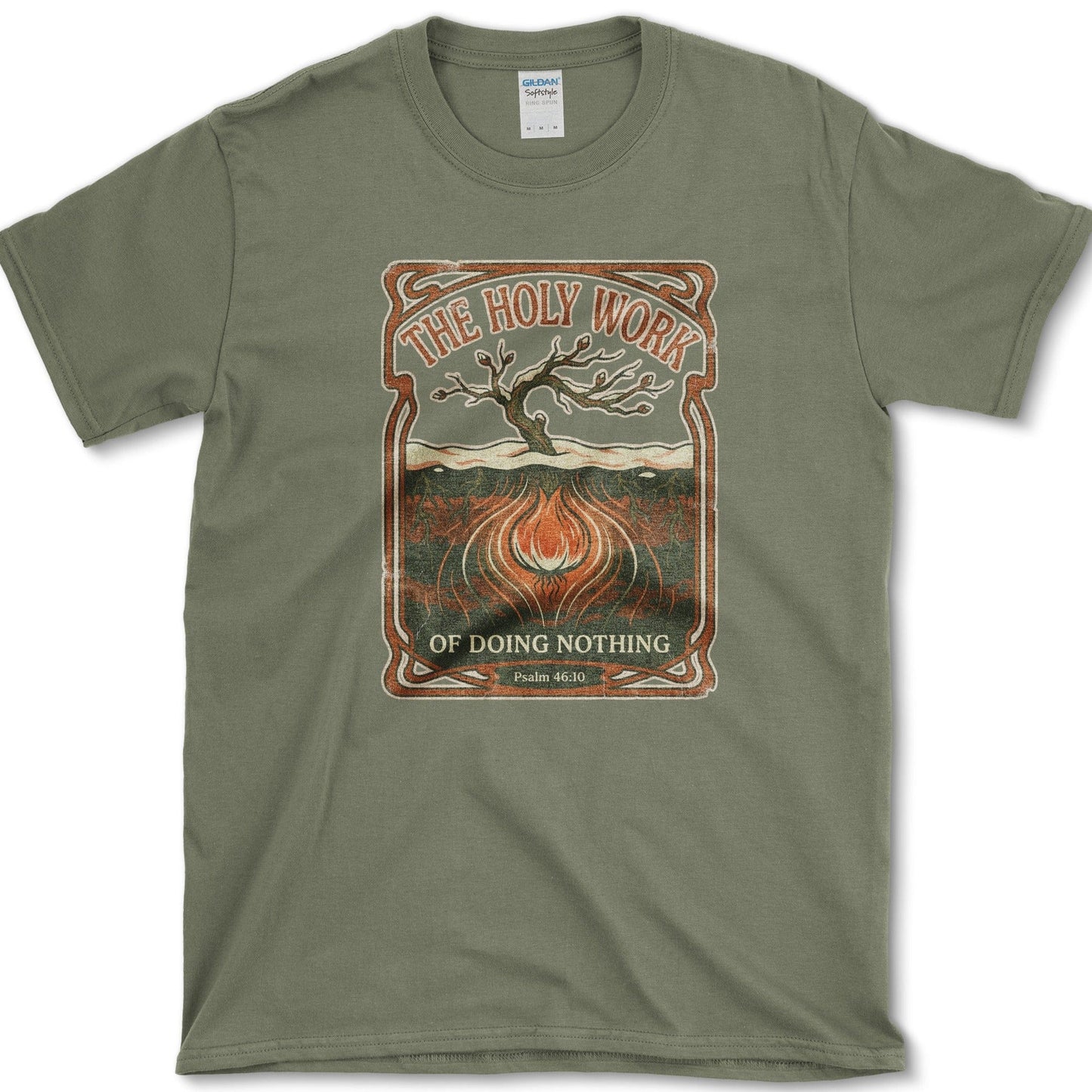 The Holy Work T-Shirt Military Green / S Physical Item
