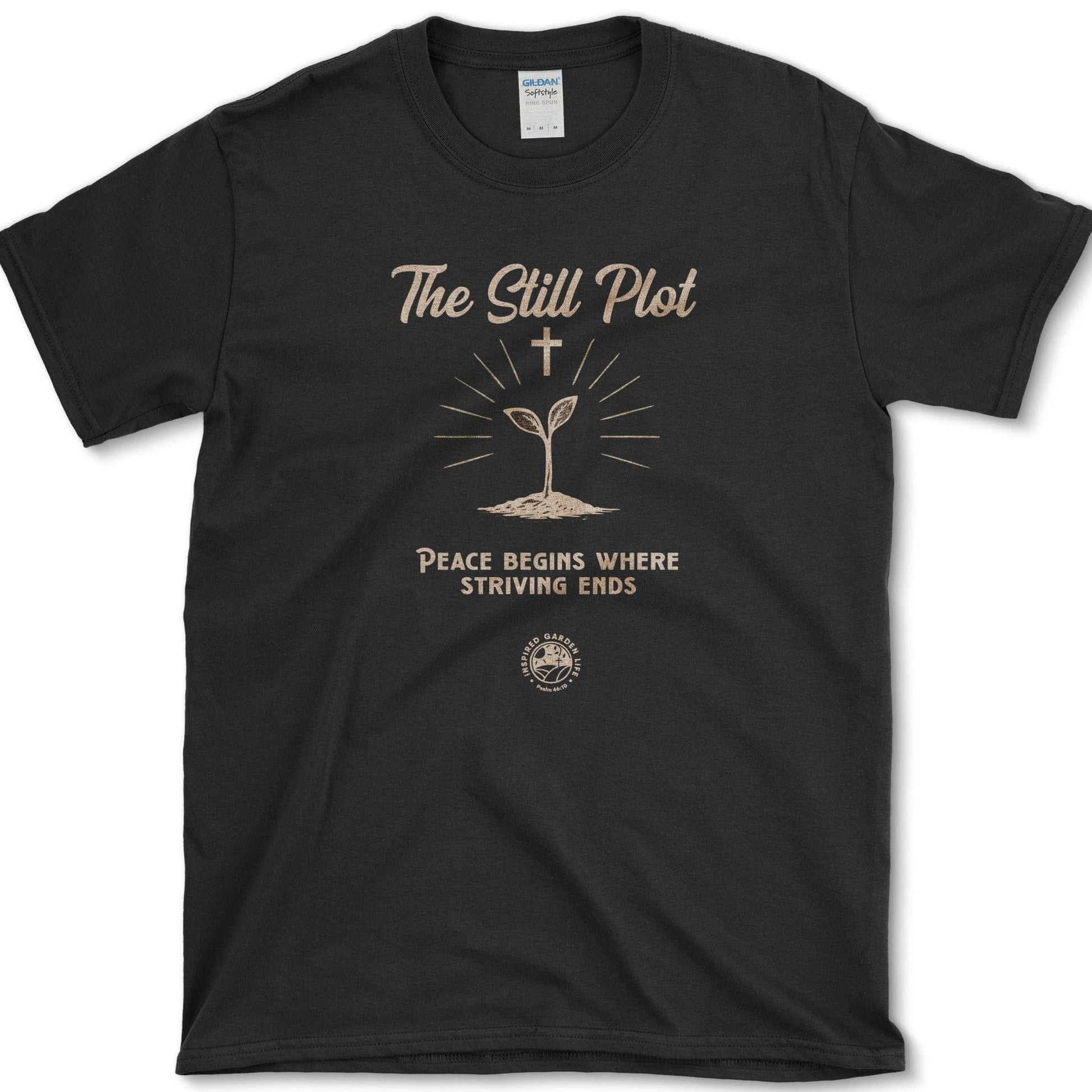 The Still Plot T-Shirt Essential Tees / S / Black Physical Item