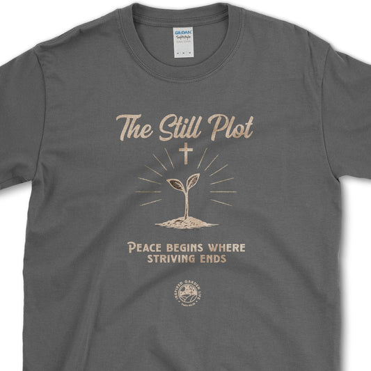 The Still Plot T-Shirt Essential Tees / S / Dark Heather Physical Item