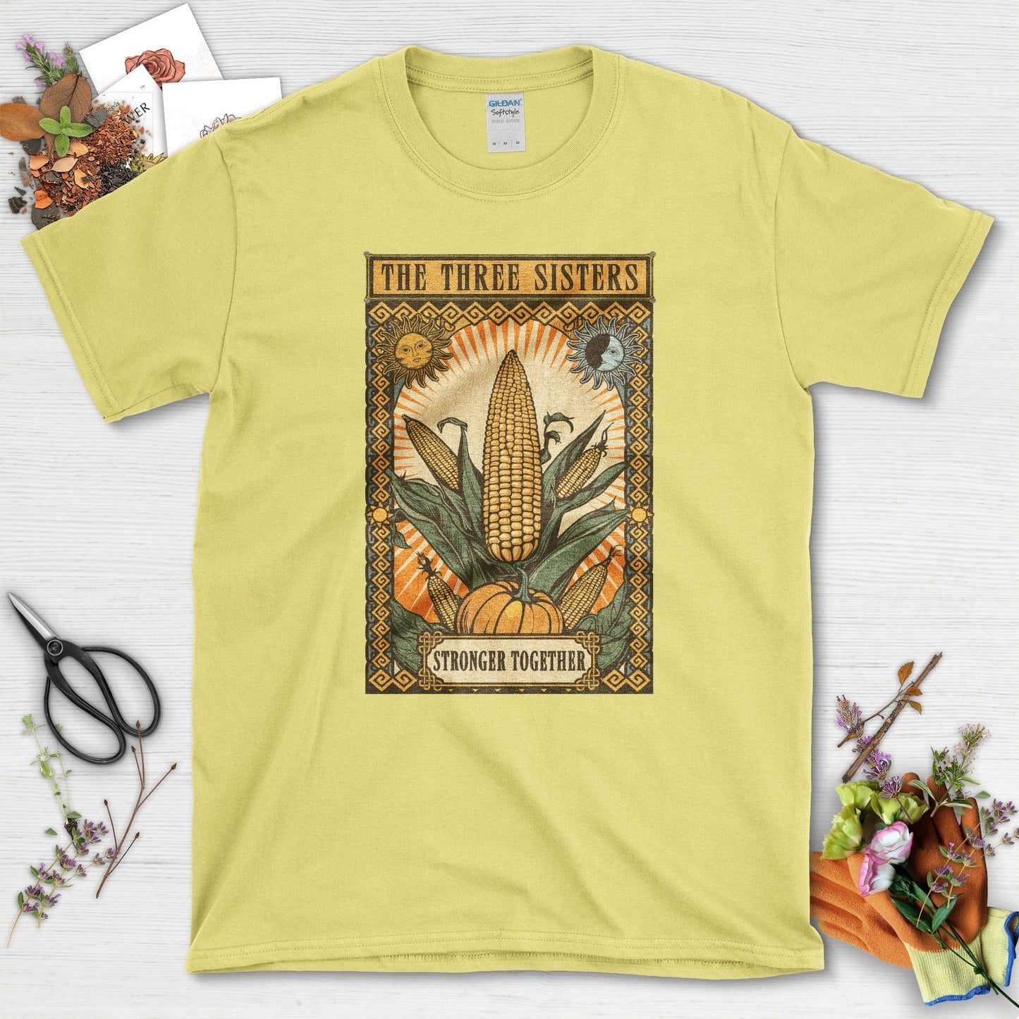 The Three Sisters T-Shirt T-Shirts / S / Cornsilk Physical Item
