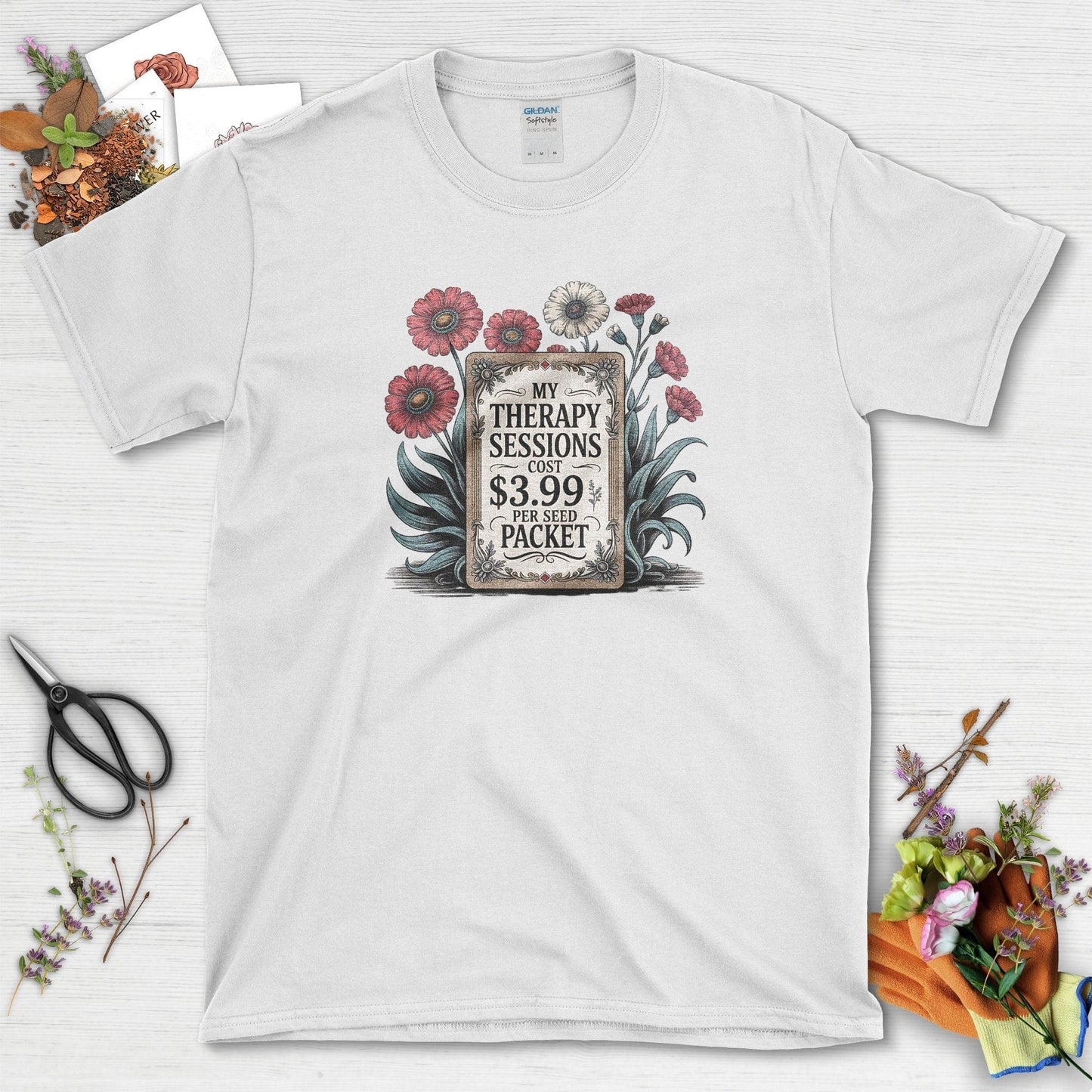 Therapy Sessions Seed Packet T-Shirt White / S T-Shirt