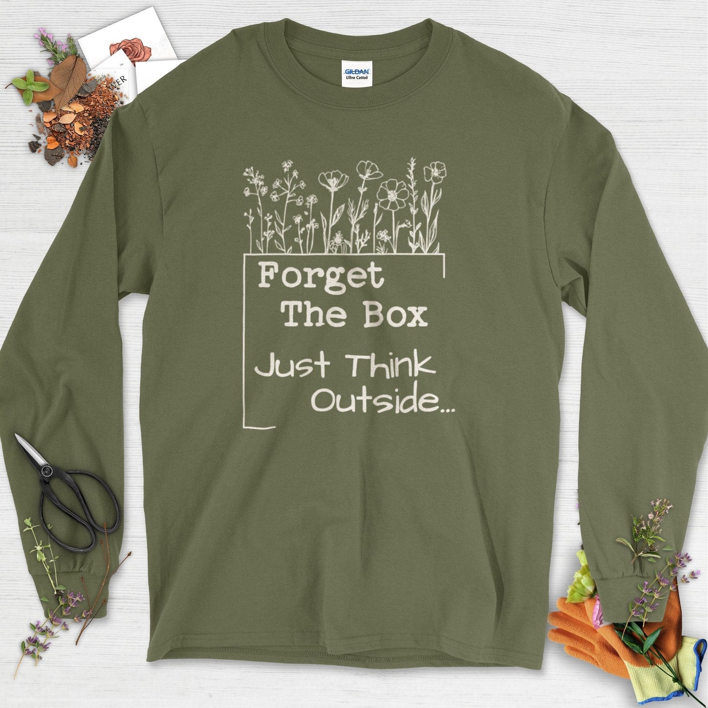 Think Outside the Box Long Sleeve Military Green / S Physical Item
