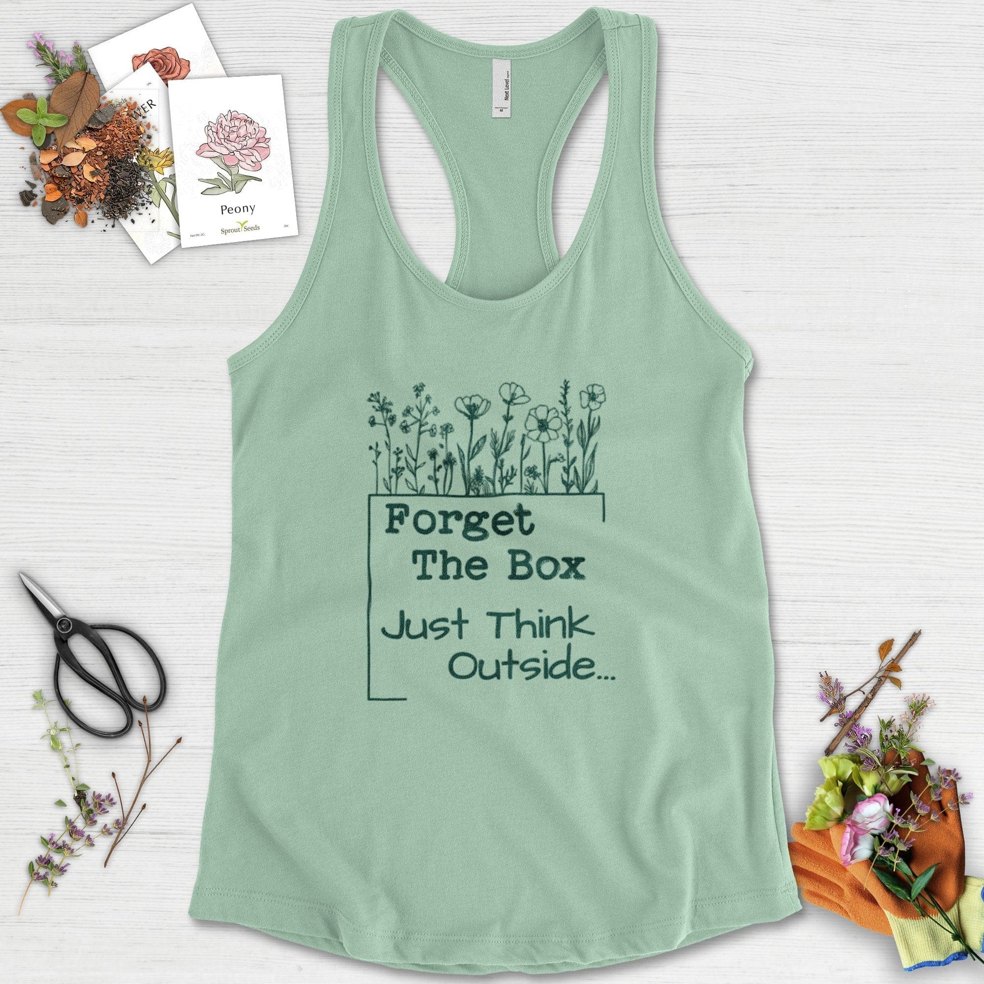Think Outside the Box Racerback Racerback / XS / Mint Physical Item