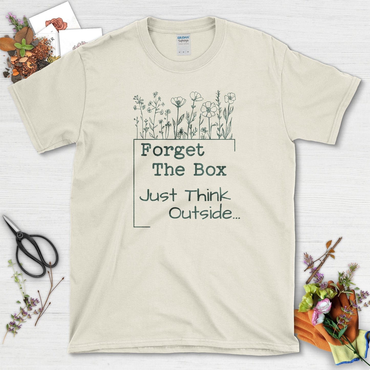 Think Outside the Box T-Shirt Natural / S / T-Shirts Physical Item