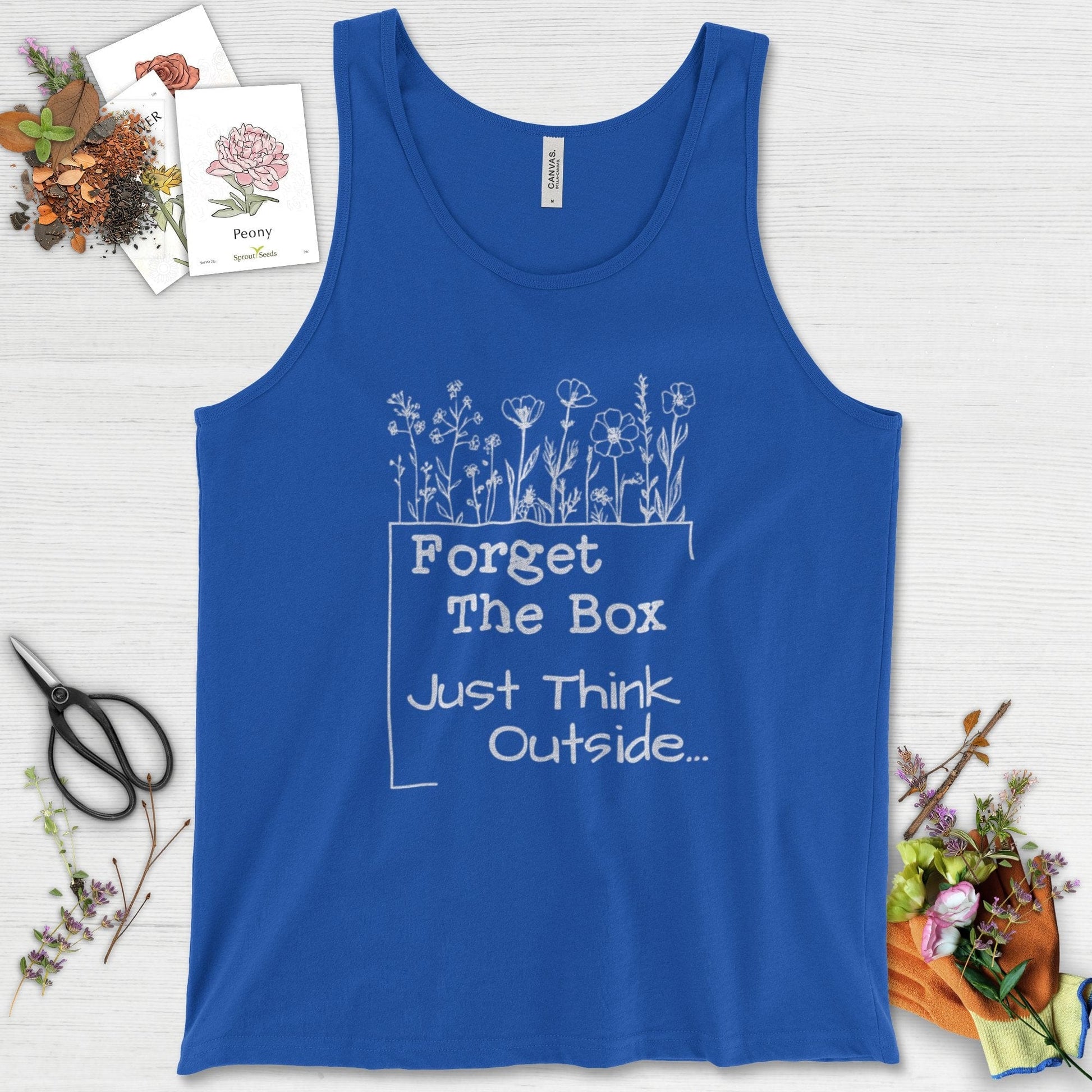 Think Outside the Box Tank Top True Royal / XS Physical Item