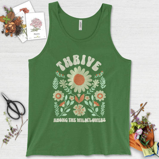 Thrive Among the Wildflowers Tank Top Leaf / XS Physical Item