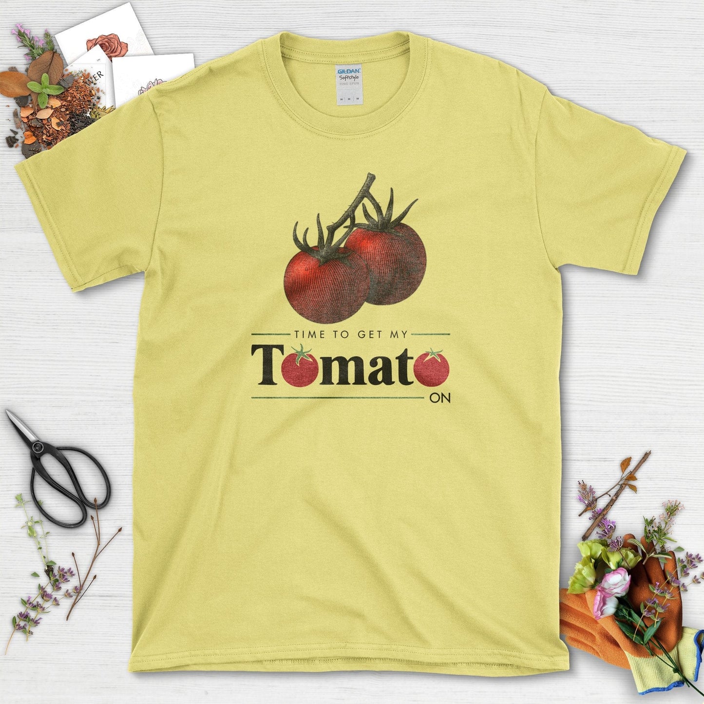 Time To Get My Tomato On T-Shirt Cornsilk / S Physical Item