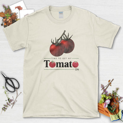 Time To Get My Tomato On T-Shirt Natural / S Physical Item
