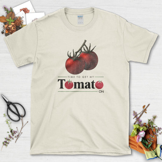 Time To Get My Tomato On T-Shirt Natural / S Physical Item