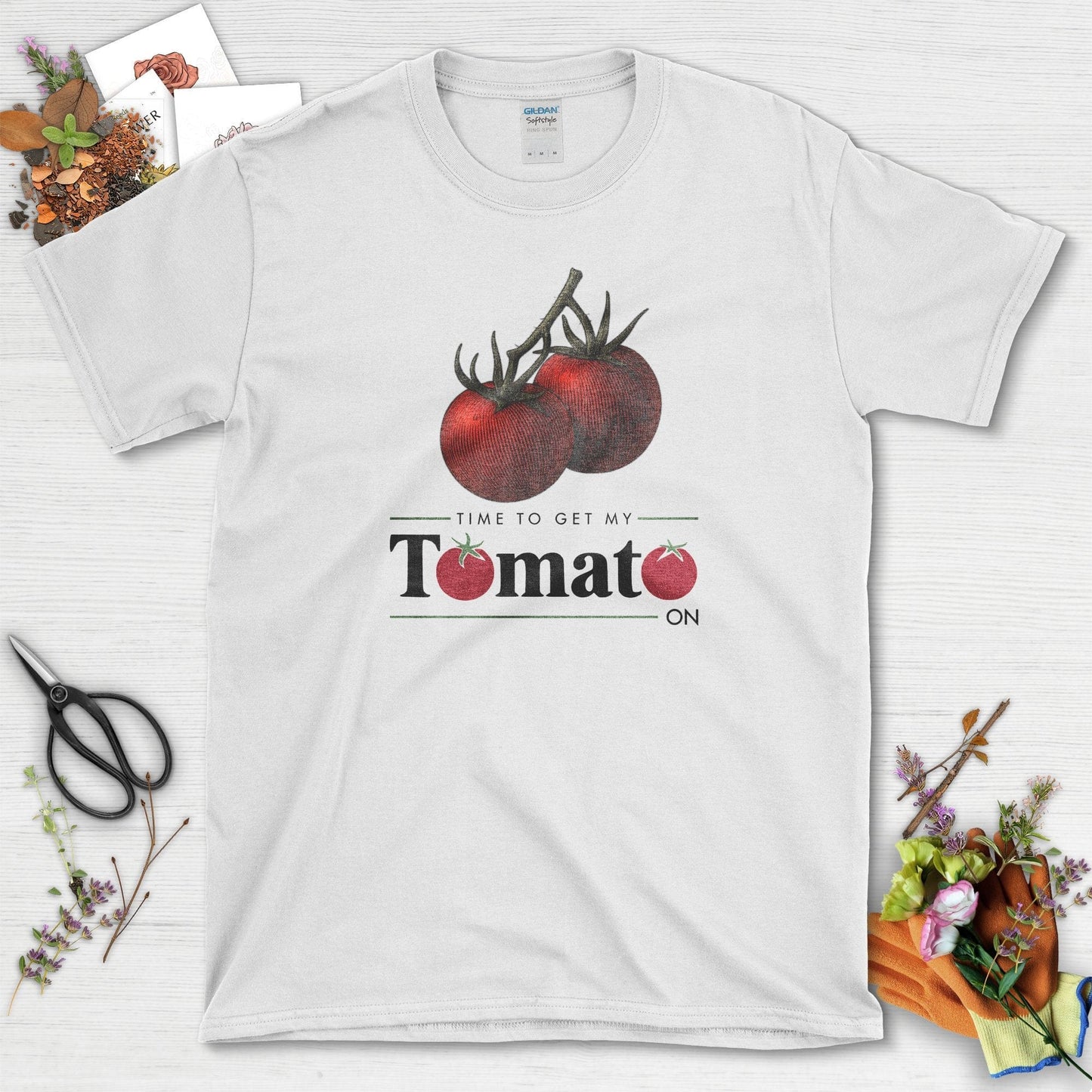 Time To Get My Tomato On T-Shirt White / S Physical Item