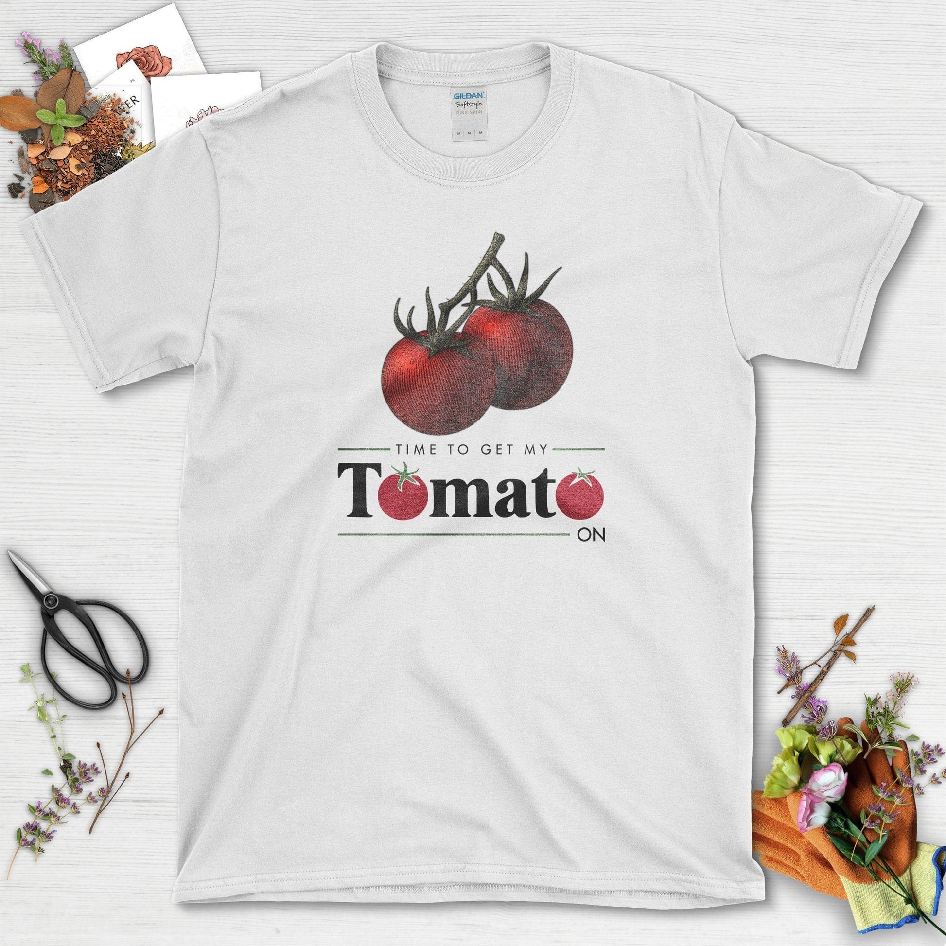 Time To Get My Tomato On T-Shirt White / S Physical Item