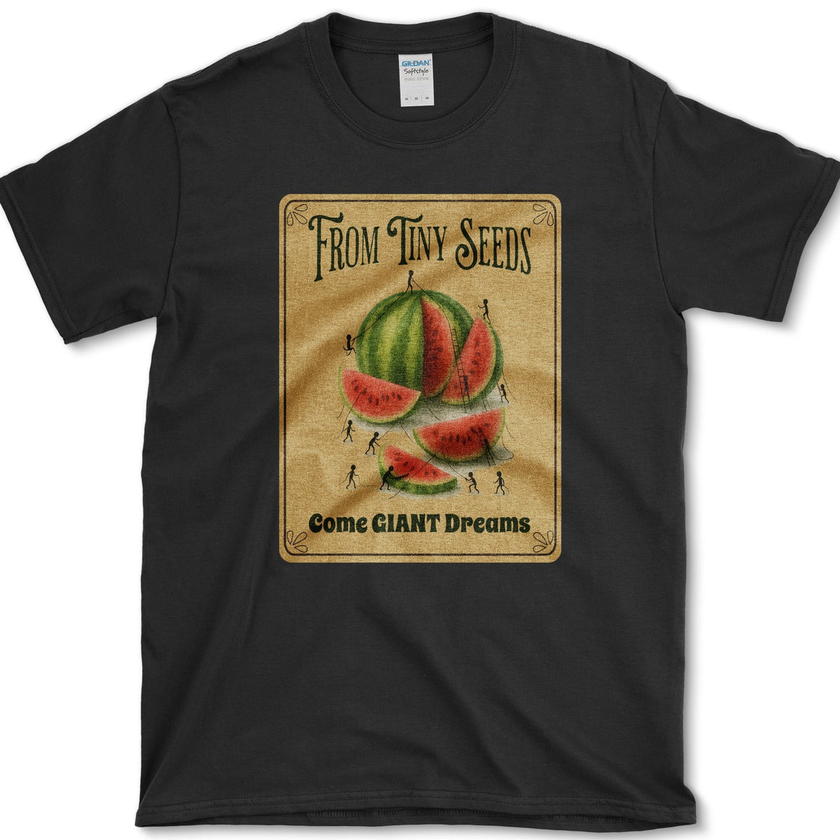 Tiny Seeds, Giant Dreams T-Shirt Black / S Essential Tees
