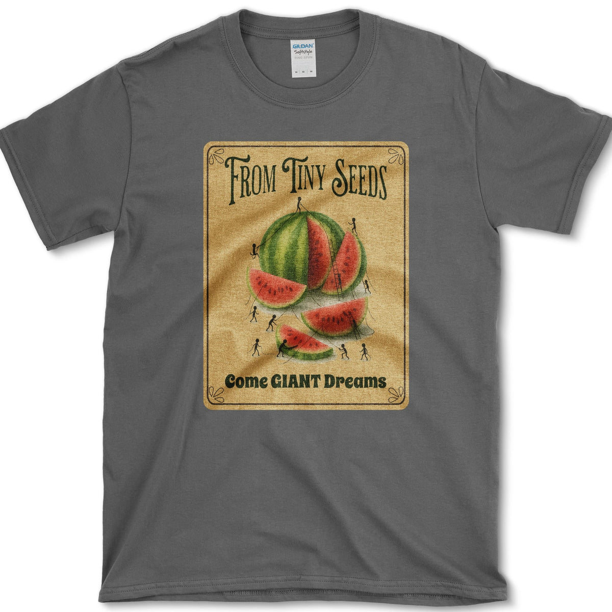 Tiny Seeds, Giant Dreams T-Shirt Dark Heather / S Essential Tees