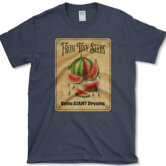Tiny Seeds, Giant Dreams T-Shirt Navy / S Essential Tees