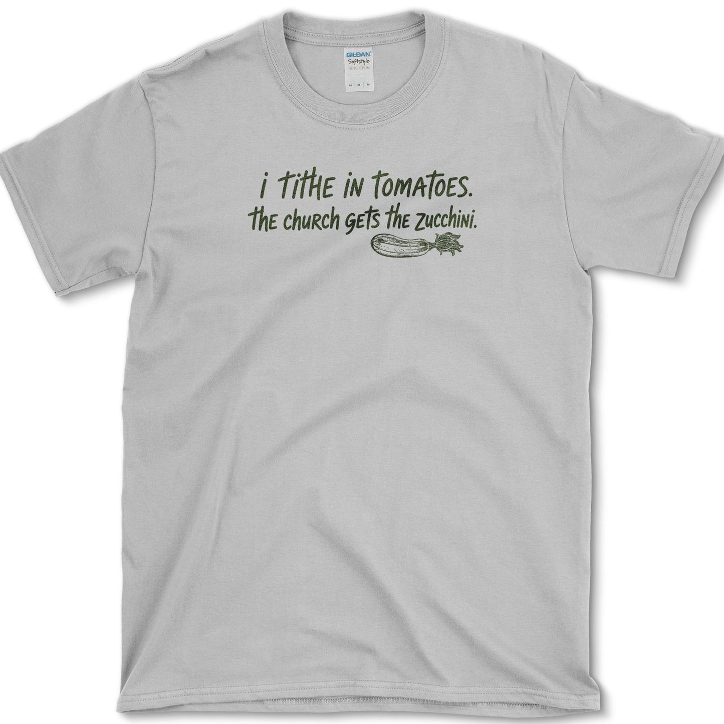 Tithe In Tomatoes T-Shirt Sport Grey / S Essential Tees
