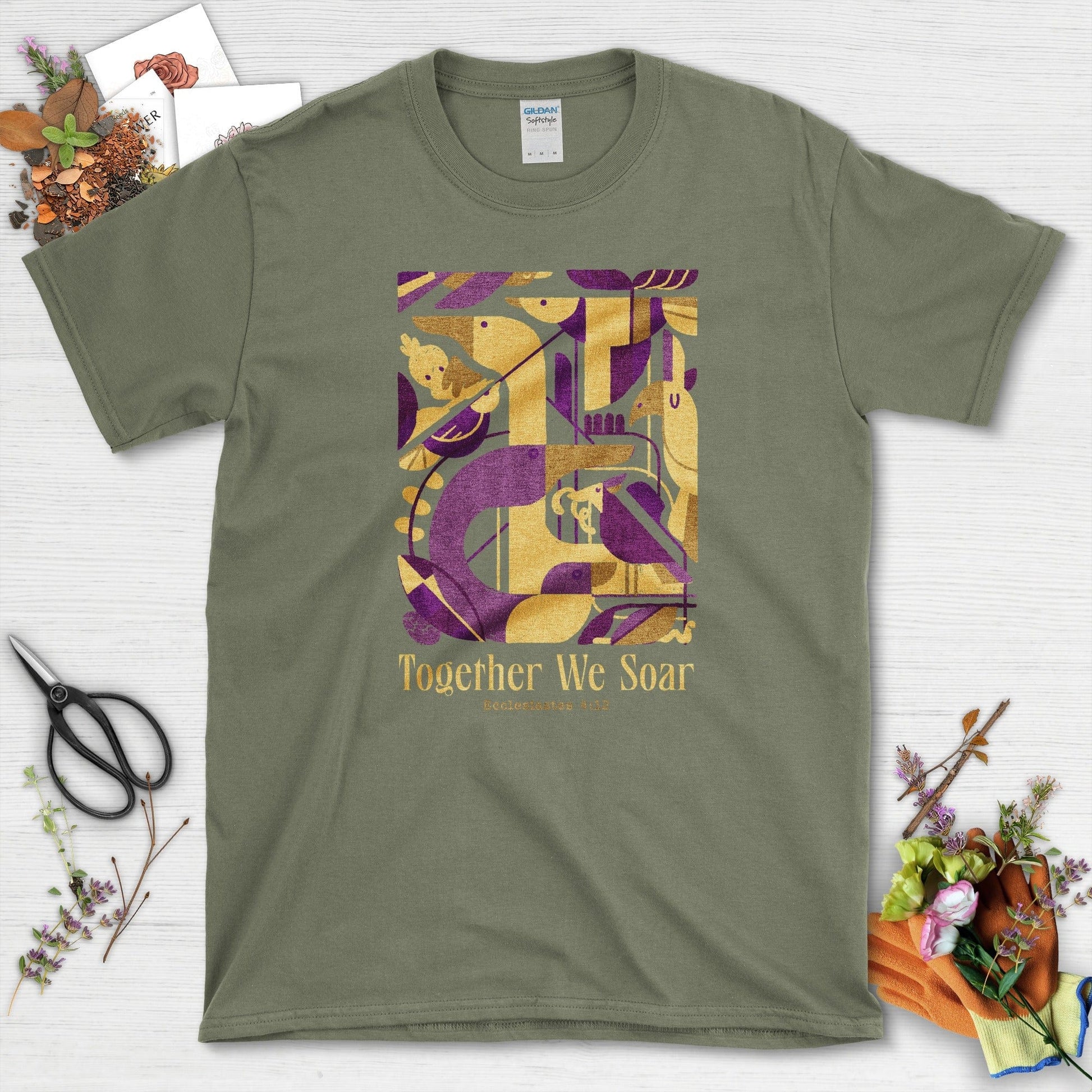 Together We Soar T-Shirt Essential Tees / S / Military Green Physical Item
