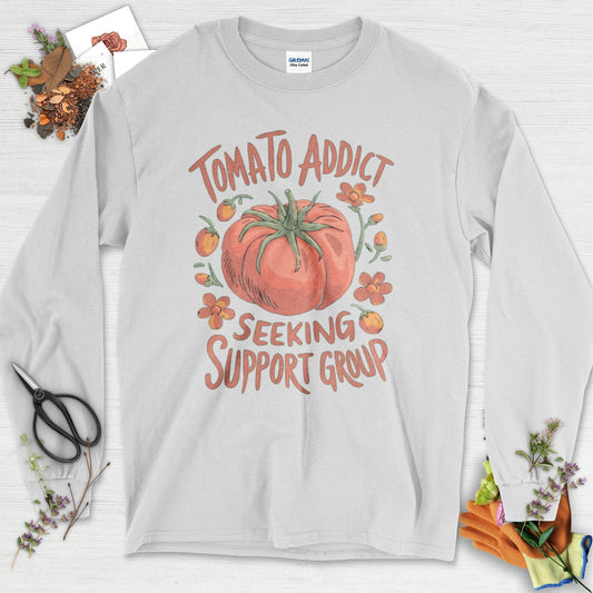 Tomato Addict Support Group Long Sleeve Ash / S Physical Item