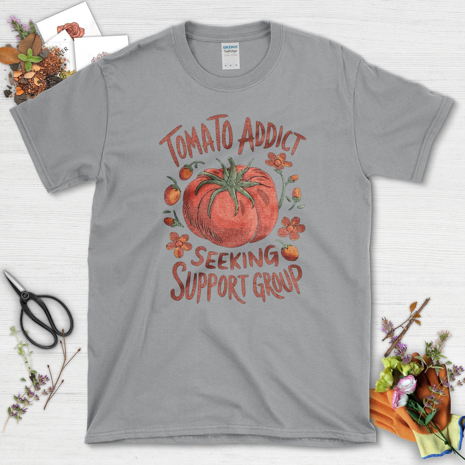 Tomato Addict Support Group T-Shirt Sport Grey / S T-Shirt