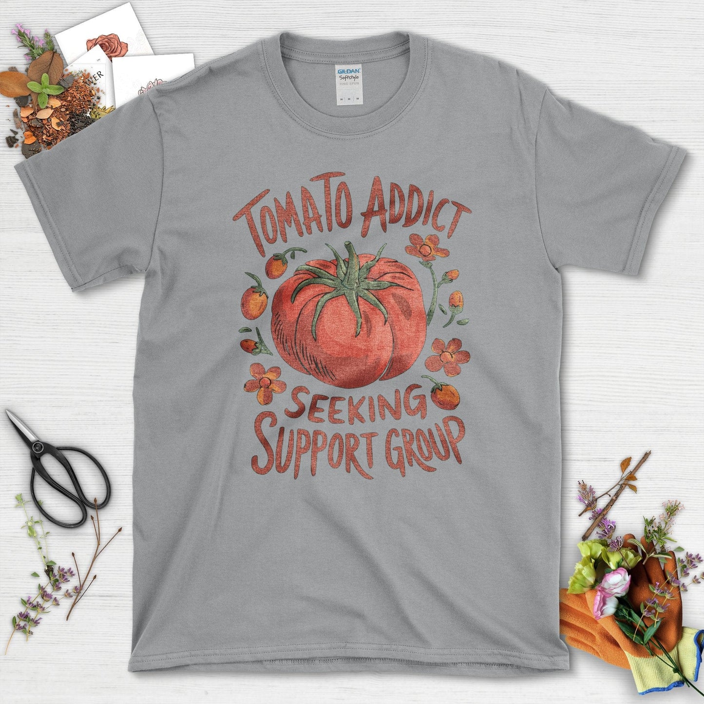 Tomato Addict Support Group T-Shirt Sport Grey / S T-Shirt