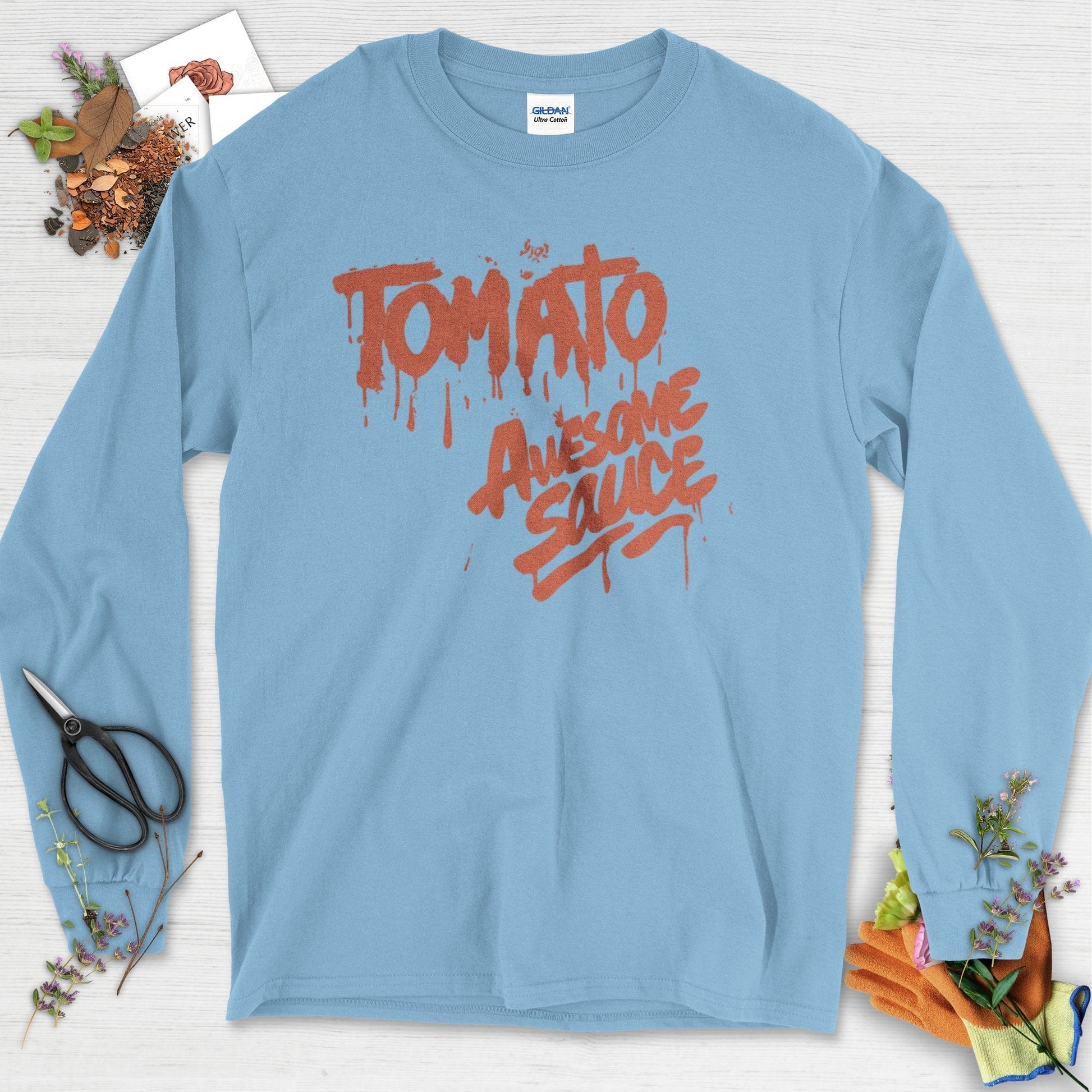 Tomato Awesome Sauce Long Sleeve Light Blue / S Physical Item